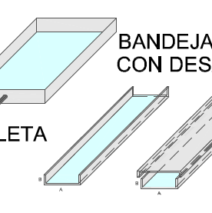 Bandeja con Desagüe y Canaleta